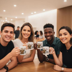 Caneca de Porcelana Personalizada - Sua Arte Aqui (325ml) na internet