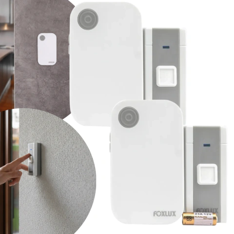 KIT 2 CAMPAINHA SEM FIO A PILHA RESISTENTE A CHUVA IP44 36 TOQUES CAD 6 FOXLUX