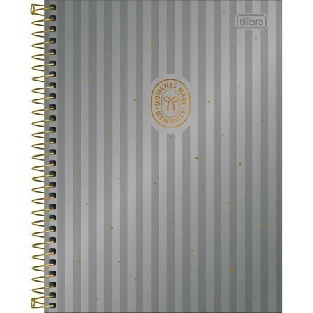 Caderno Colegial 10 Matérias West Village PRATA - Tilibra