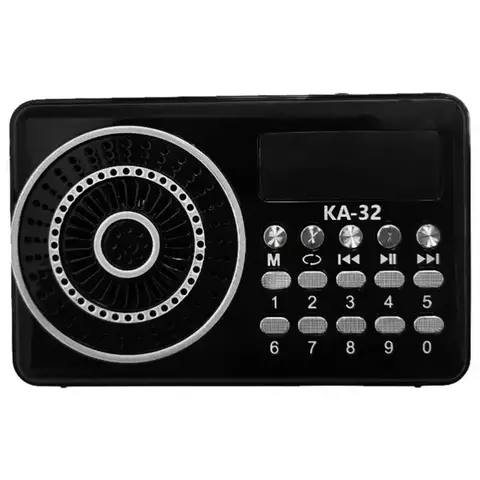 Rádio Retro 3w Fm Portátil Bluetooth Mp3 Recarregável Jd32 Cor Preto