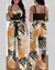 2 peças roupas para mulher 2025 sexy com decote magro em v cinta shirred colhei - comprar online