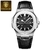 Relógio POEDAGAR 613BU Masculino – Luxo Casual, Pulseira de Couro e Resistência à Água na internet