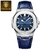 Relógio POEDAGAR 613BU Masculino – Luxo Casual, Pulseira de Couro e Resistência à Água - comprar online