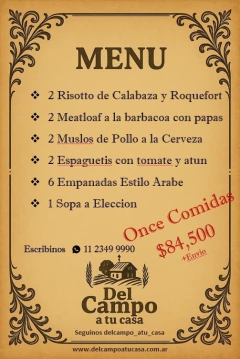 Menu para la Semana (Opcion 2) - comprar online