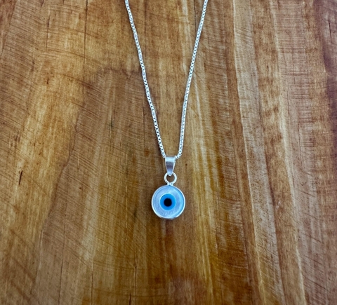 pingente olho grego azul claro P