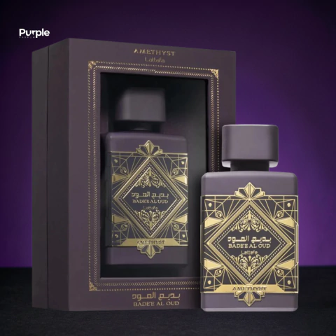 Perfume Badee Al Oud Amethyst Lattafa Eau de Parfum 100ml Original Lacrado Unissex