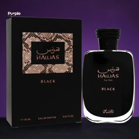 Perfume Hawas Black Rasasi Eau de Parfum 100ml Original Lacrado Masculino Árabe