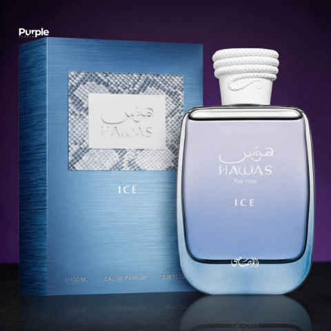 Perfume Hawas Ice Rasasi Eau de Parfum 100ml Original Lacrado Masculino Árabe