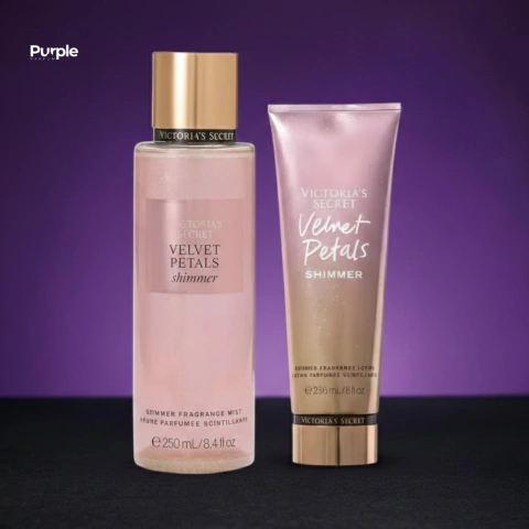 Kit Body Splash 250ml + Creme 236ml Glitter Velvet Petals Shimmer Victoria's Secret Original