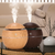 Humidificador Simil Madera Aromatizador Difusor Led Redondo en internet