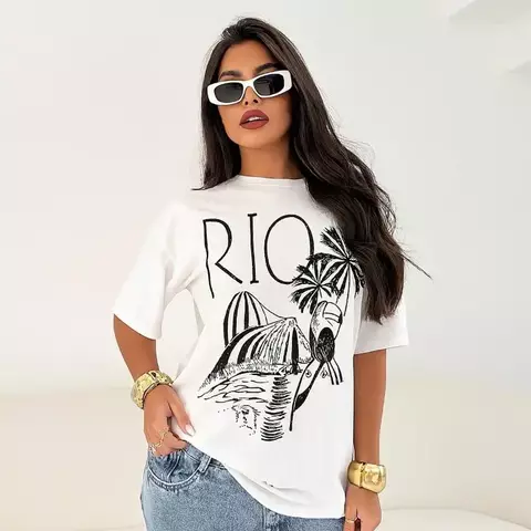 T-shirt Feminina Tamanho GG “RIO”