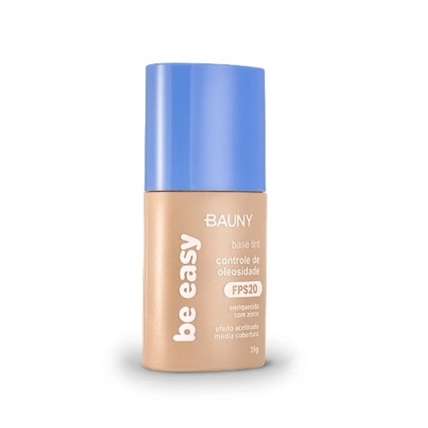 BAUNY BE EASY BASE TINT - Controle de Oleosidade - FPS20 - Cobertura Acetinada - NOVIDADE!