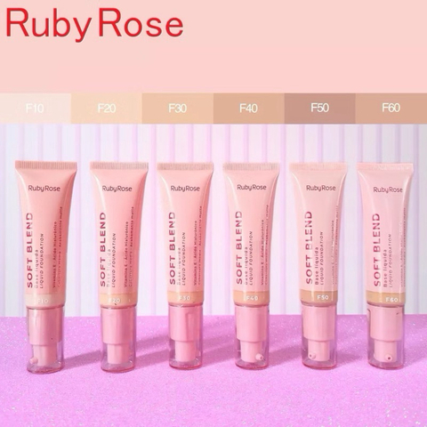 Soft Blend Base Liquida - Ruby Rose - Acabamento matte, textura suave e cobertura média a alta
