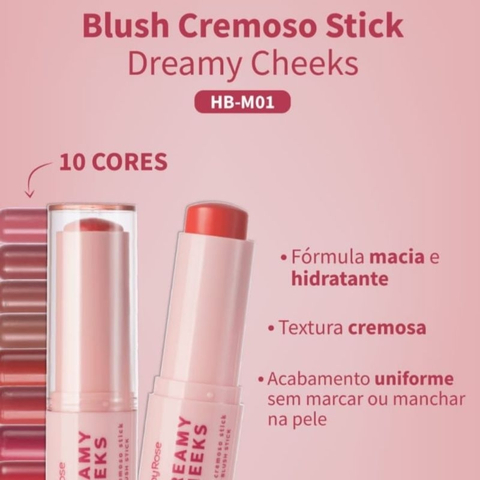 Blush Cremoso Stick Dreamy Cheeks Caramel Touch -Ruby Rose - LINHA ROSA NOVIDADE