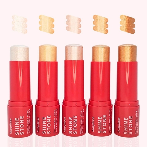 Iluminador Stick Ruby Rose Shine Stone Linha Rosa Bastão