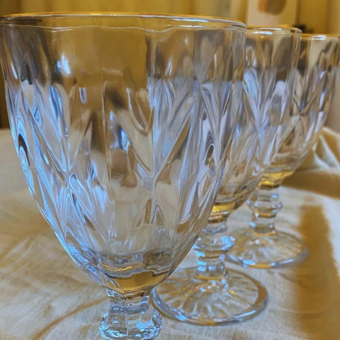 Set de copas con borde dorado – Pack x6 unidades