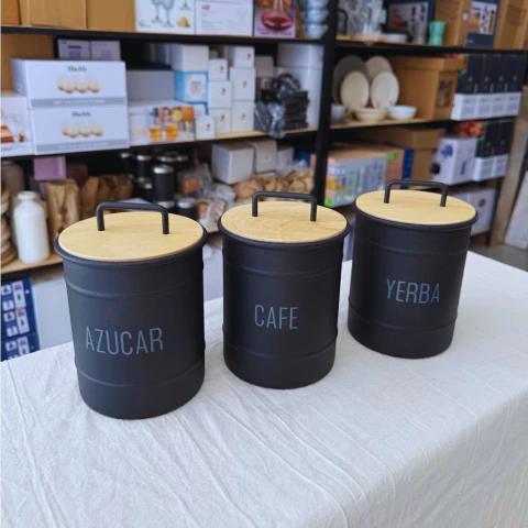 Latas para café, yerba y azúcar