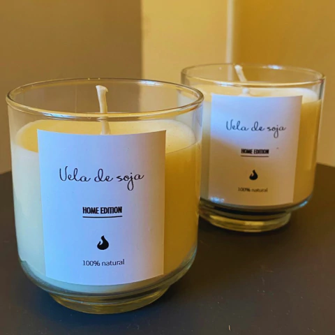 Vela aromática de soja