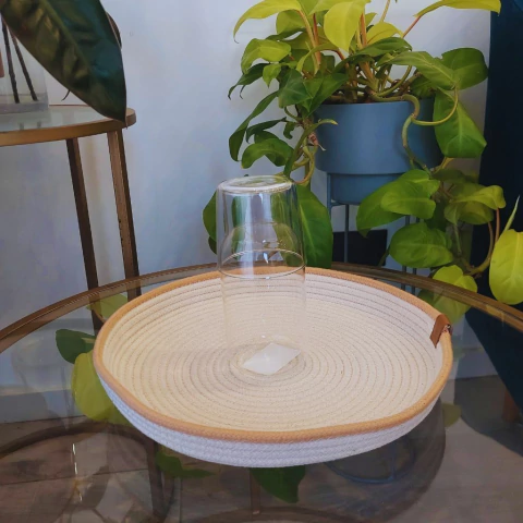 Jarra de noche con vaso - Transparente