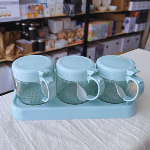 Set de especieros x3 con base