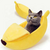 CASINHA CACHORRO CAMINHA PET GATO BANANA CAMA PELUCIA GRANDE PORTATIL ALMOFADA