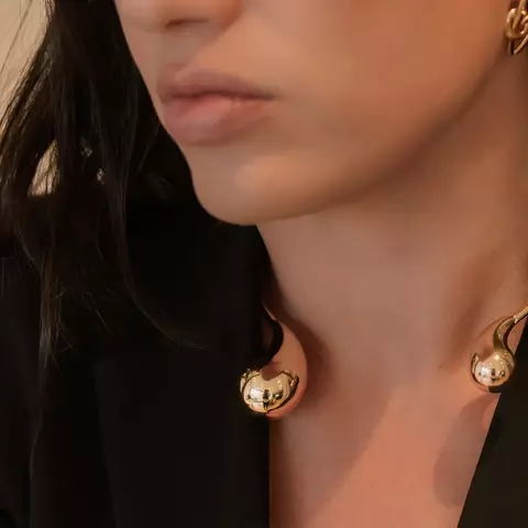 Aro dourado liso banho em ouro 18k