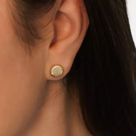Brinco Redondo Liso Banhado a Ouro