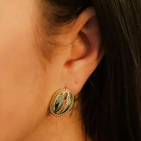 Brinco Shell Banhado a Ouro