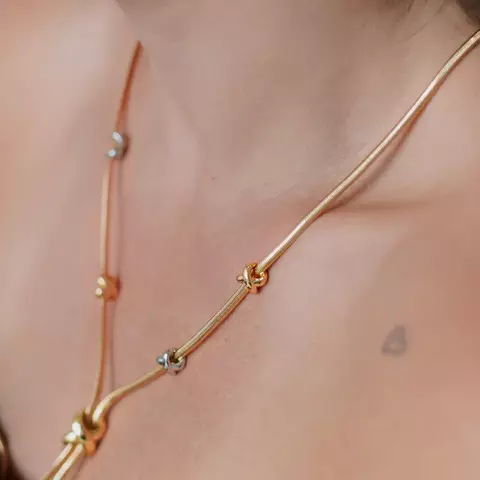 Colar Gravata Xis Bicolor