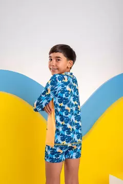 Conjunto Praia Masculino Blusa Proteção + Sunga 2 Peças Surf na internet