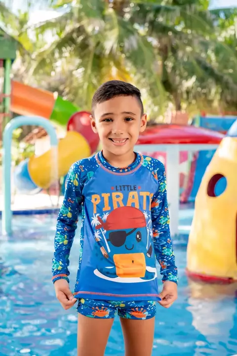 Conjunto Praia Masculino Blusa Proteção + Sunga 2 Peças Little Pirate - comprar online