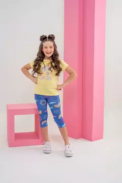 Conjunto Básico Legging Life Is Sweet Amarelo bebê - Malaguetinha Kids