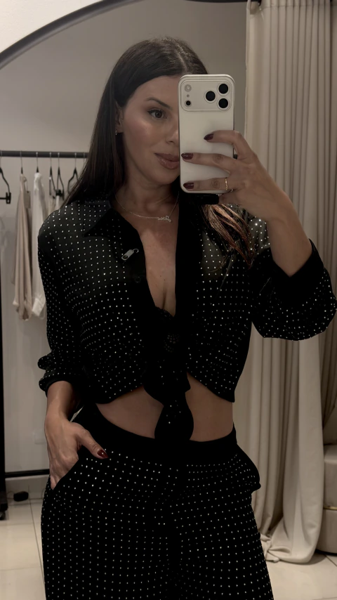 Camisa Acetinada Shine