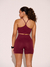 Conjunto Feminino Top e Short Ampli Seamless sem Costura Marsala - comprar online