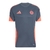 Camisa Bayern de Munique Treino 25/26 - Torcedor Adidas Masculina - Cinza com detalhes em laranja