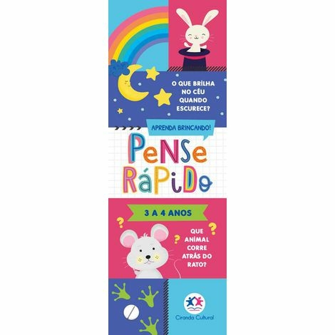 Flash cards - Pense rápido - 3 a 4 anos