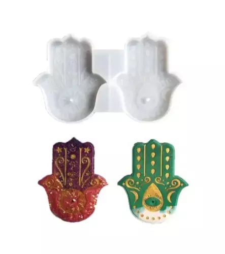 Molde Silicona 2 Manos de Fatima Sahumerio Mandala