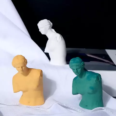 MOLDE SILICONA FIGURA ROMANA CARA Y TORSO DE MUJER