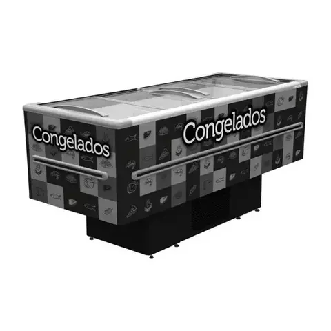 Isla para Congelados Fricon Doble Acción Negra 820 Litros 220V