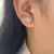 Loving Coração Zirconia Stud Brincos Para Mulheres, Cor Prata - comprar online