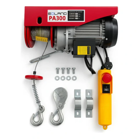 Tecle eléctrico 300kg 650w 12m
