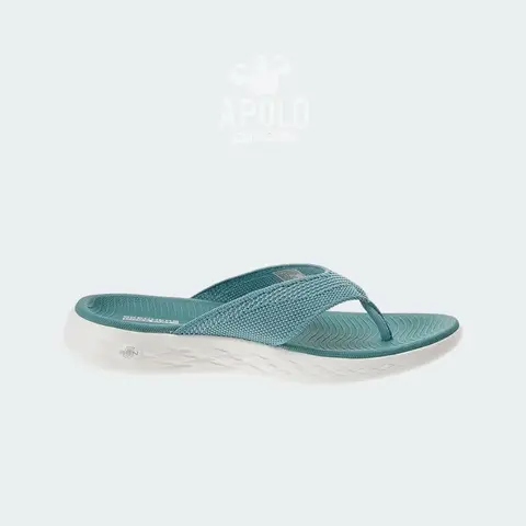 Ojotas Skechers On The Go 600 Mujer Azul y Verde