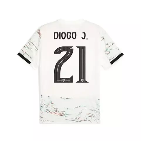 Portugue No.21 2025 Home and Away Football Jerseys Camiseta 3D impressa de manga