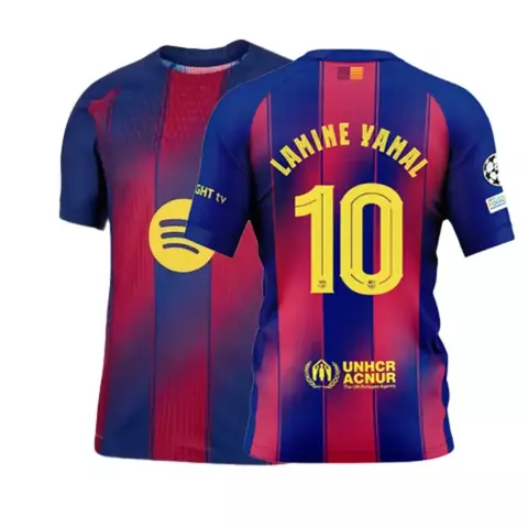 Best-seller Barça 25-26 HOME Football Jerseys Camiseta 3D impressa manga curta C