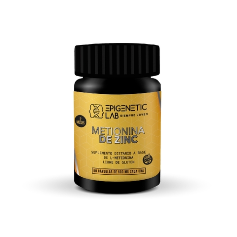 METIONINA DE ZINC AUMENTO DE LA TESTOSTERONA X 60 CAPSULAS DE 600 MG SIN TACC