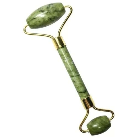 Rodillo Doble Masajeador De Piedra Jade Natural