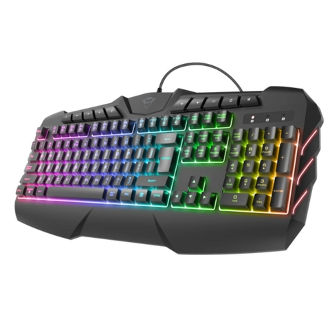 Teclado Trust Gamer Odyss Semi Mecanico Rgb