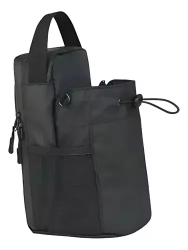 Bolso Gimnasio Magnético Deportivo Botellero Bandolera Gym Negro Lisa
