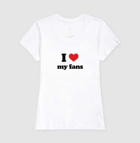 camiseta i <3 my fans - comprar online
