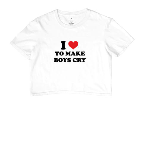 cropped i <3 to make boys cry - comprar online